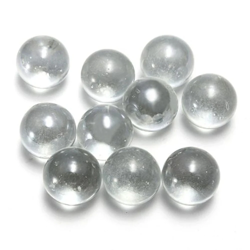 Cuentas de máquina de 14mm y 16mm, bolas de rebote de mármol sólido, canicas de juegos de vidrio transparente, bolas de vidrio