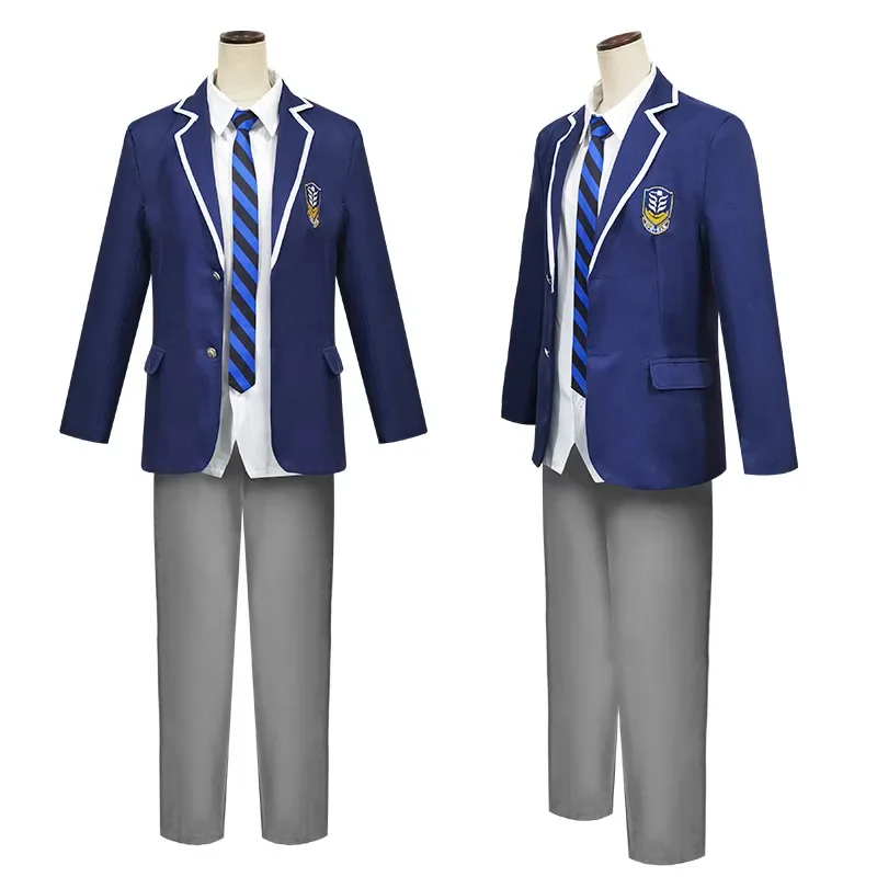 Anime Isagi Yoichi Outfits Blue Lock Cosplay Costume Jacket Shirt Vest Pants Suit Football Jersey Sportswear High School Uniform