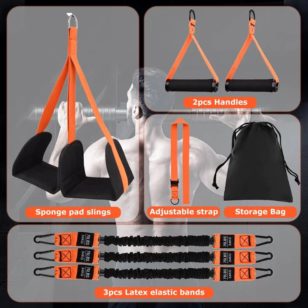 Pull Up Assistance Bands Set Resistance Strap for Pull-ups Assist for Men Women Hanging Training Chin-up Workout Body Stretching