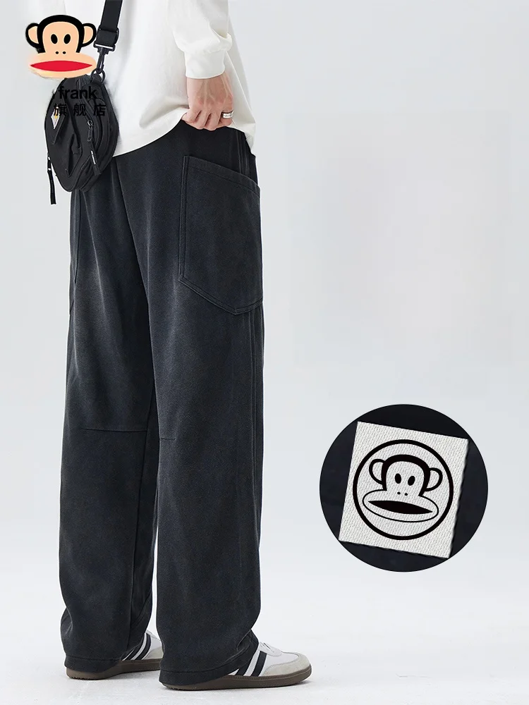 

Мужские повседневные брюки Paul Frank в стиле ретро, свободные, прямого кроя, осенние, новые, модные, американские, дышащие, удобные, хлопковые