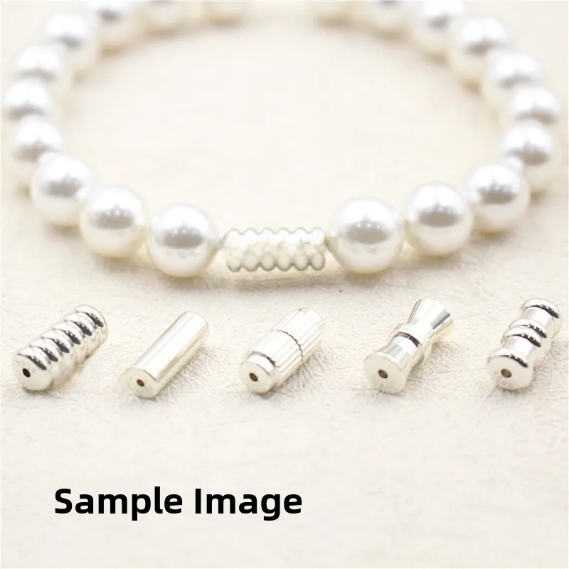 

Silver Pearl DIY Accessories S925 Pure Silver Bracelet Clasp Necklace Button Screw Type Jewelry Making Supplies