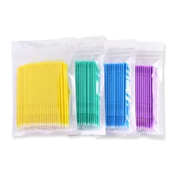 Micro escova descartável para extensão de cílios, cílios individuais, removendo cotonete, ferramentas para cílios, 100 PCs