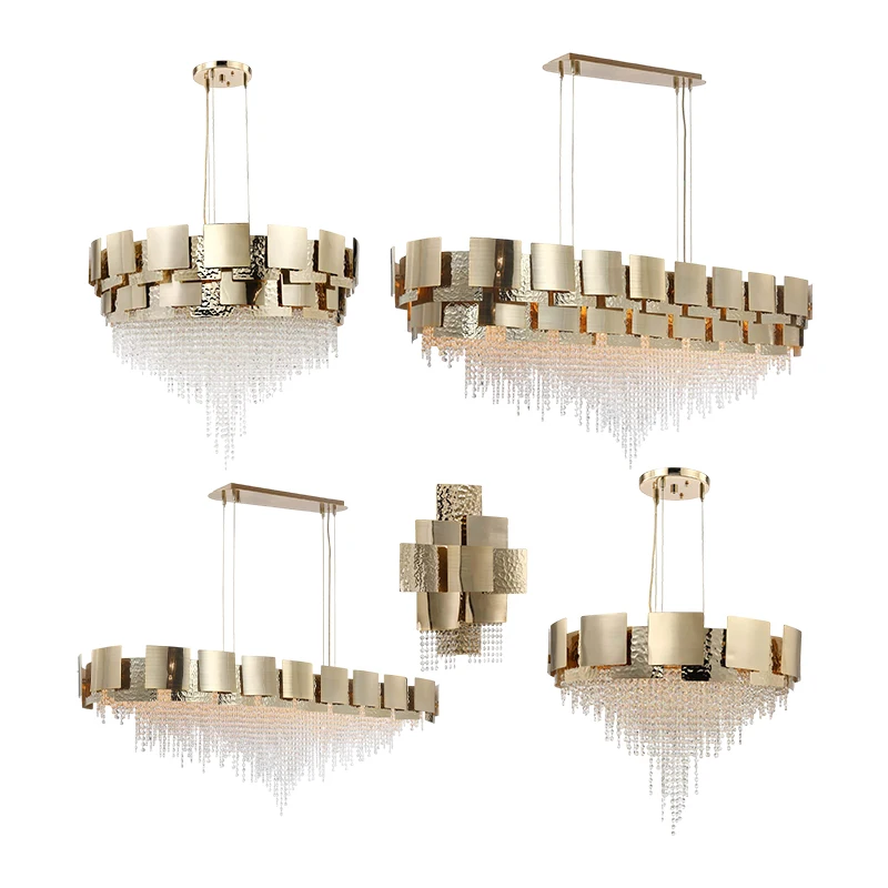 Elevate Your Living Room Or Dinning Room With Our American K9 Crystal Chandelier LED High-end Pendant Light Gold Chrome Dimming
