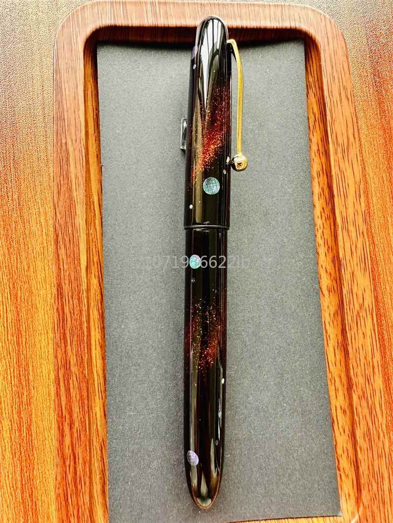 لا بنك الاستثمار القومي مجموعة ورنيش نحت أم اللؤلؤ قلم حبر برميل للبلاتين 3776/الطيار 912/حار 21K/بحار 14K/الطيار 74/743