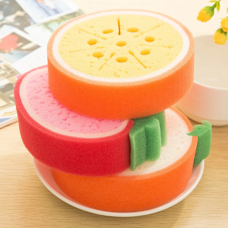 Cute Fruit Shape Bath Sponge Soft Shower Brush Dead Skin Removal Bathroom Body Scrubber Exfoliating Cleaner Women Men Kids