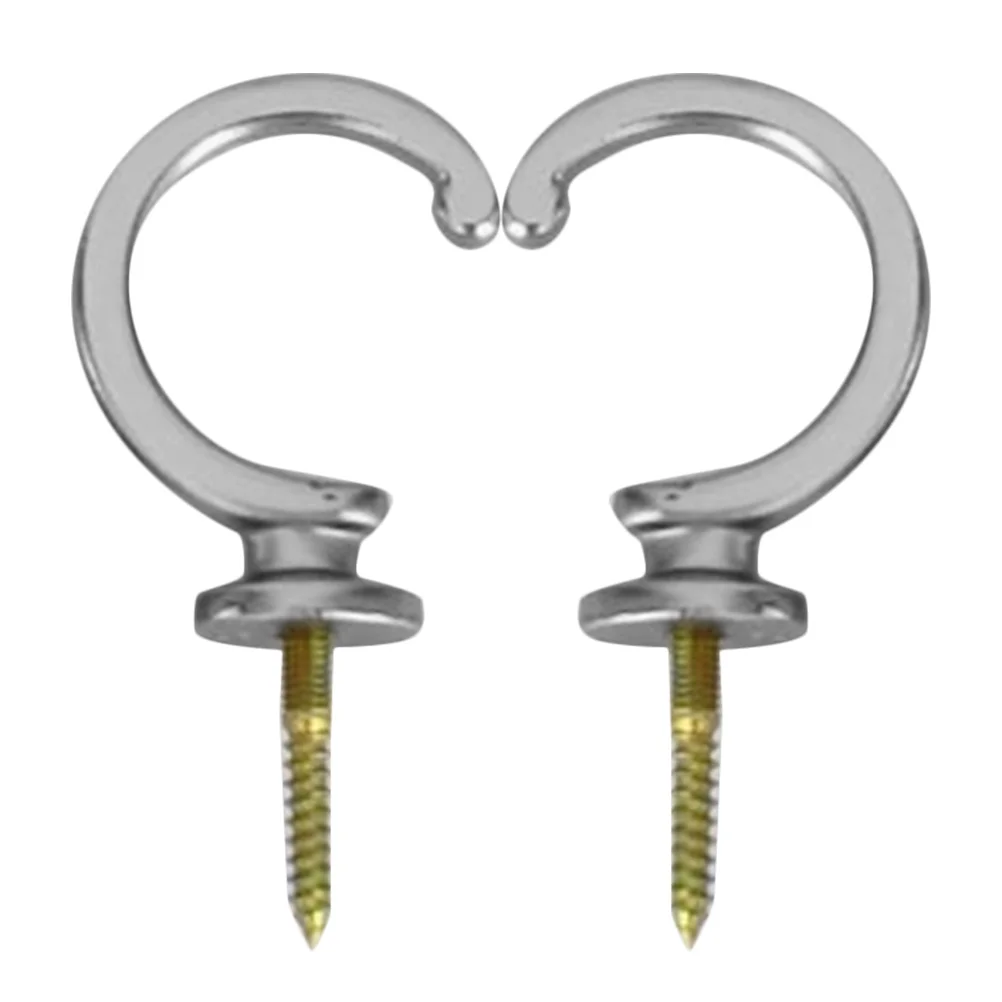 

2Pcs Stylish Metal Curtain Holdback Hooks Easy Install Wall Mounted Drapery Tiebacks Rustproof Decorative Accessories