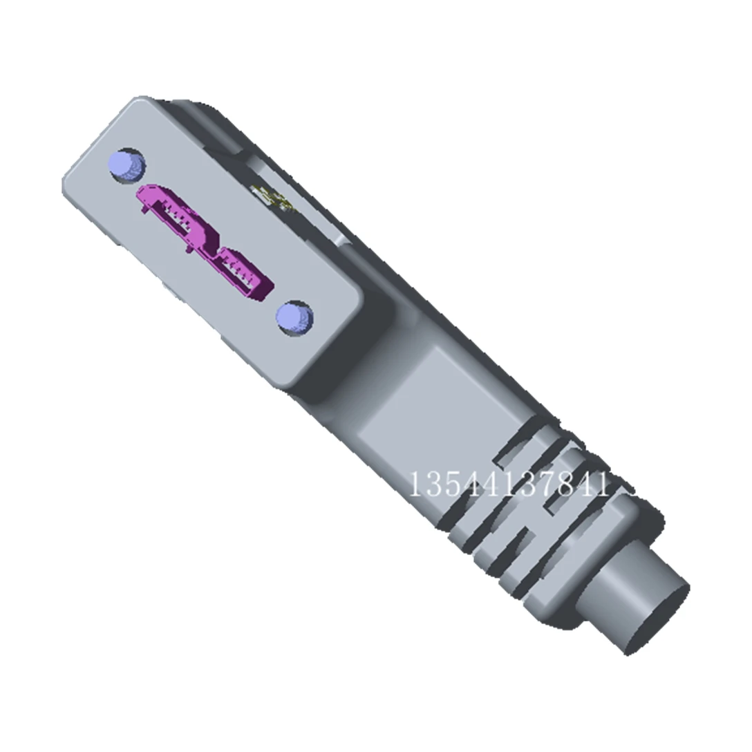 USB 3.0 machine vision Cable with A Type connector  CHAIN FLEX cable to Exit Left w/Recessed Screws connector