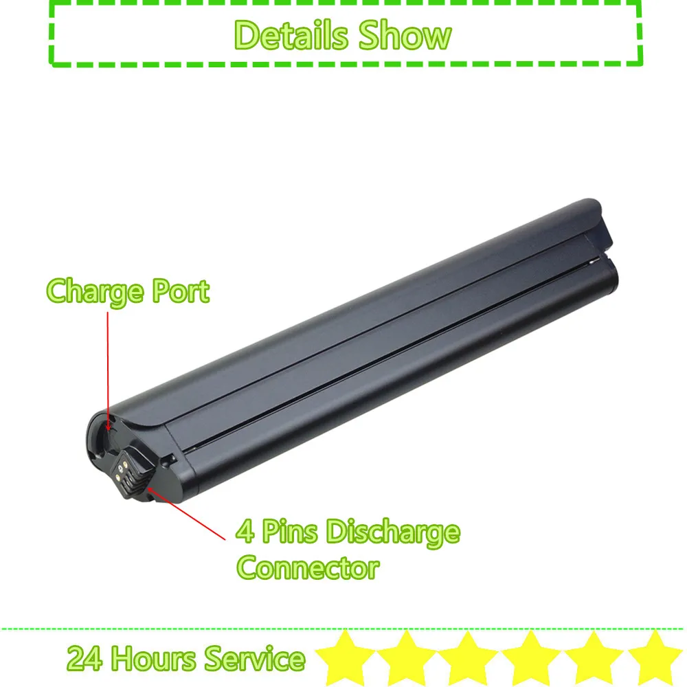 Bike Frame Hidden Ebike Battery 36V 10Ah 10.4Ah 11.6Ah 12.8Ah 14Ah for Pinnacle Mercury Argento E-mobility Macwheel Battery