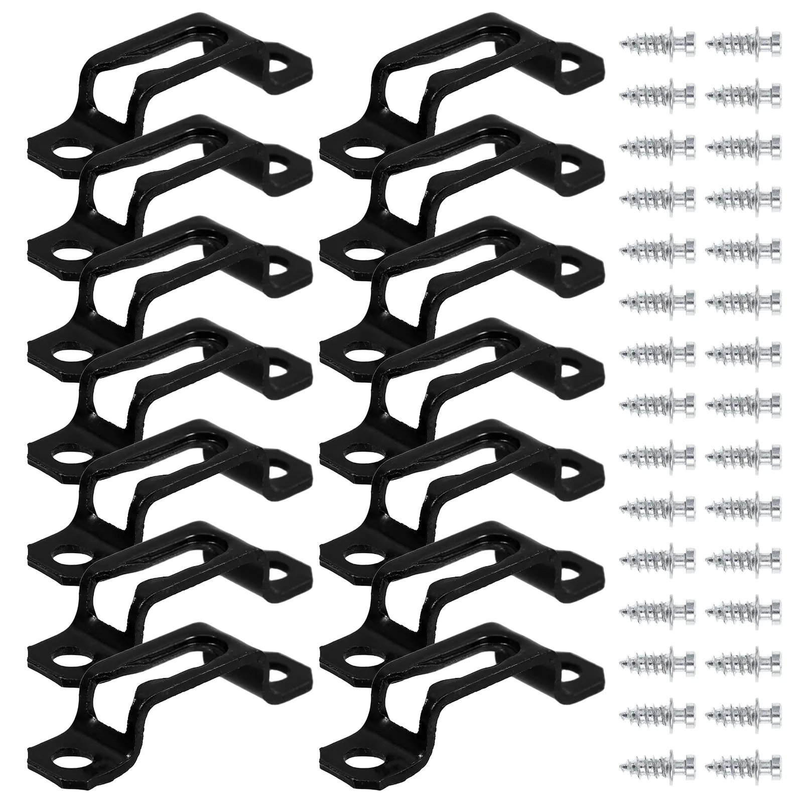 30Pcs Invisible Furniture Connectors 2-in-1 Slide Buckle Fastener Stable Cabinet Wardrobe Sofa Joint Bracket Hardware