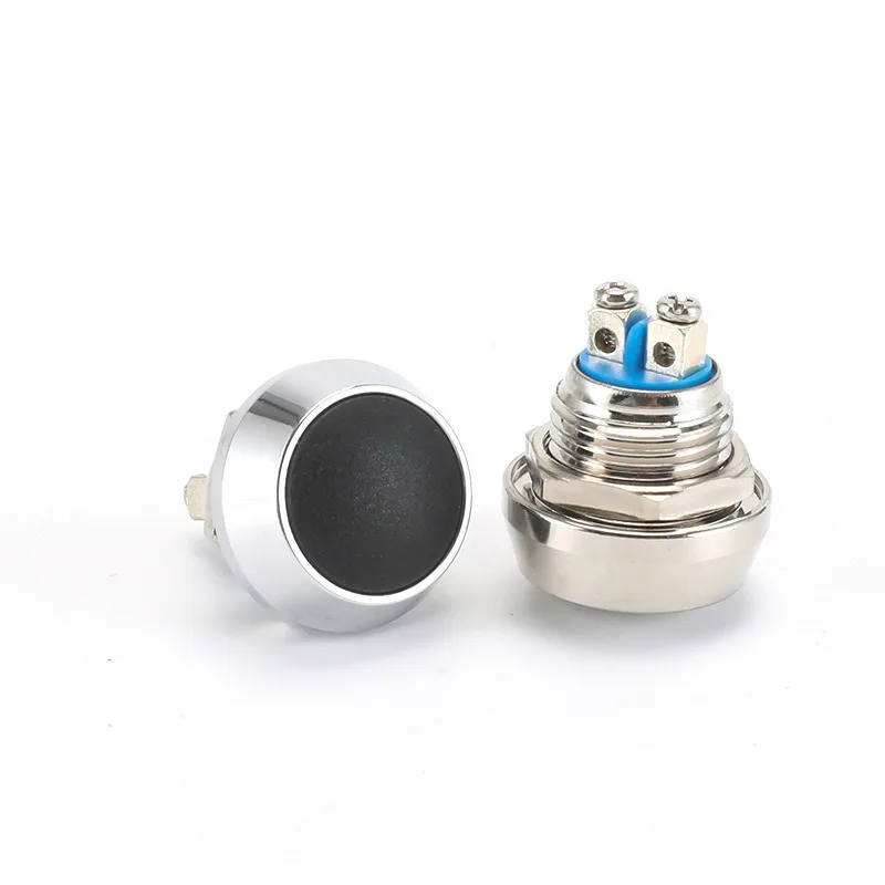 12mm Ball Head Metal Push Button Switch, Momentary Type, IP67 Waterproof for Industrial & Automotive Use