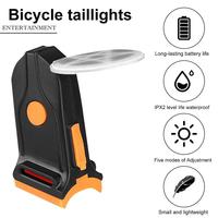 Waterproof Bicycle Tail Light Lightweight USB Rechargeable Bicycle Rear Light Bone/Heart/Round Shape 5 Modes