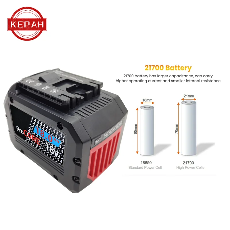 100% الأصلي 18 فولت 18Ah ProCORE بطارية قابلة للشحن لبوش أدوات لاسلكية BAT618 GBA18V80 21700 عالية الطاقة 5C بطارية الطاقة #3