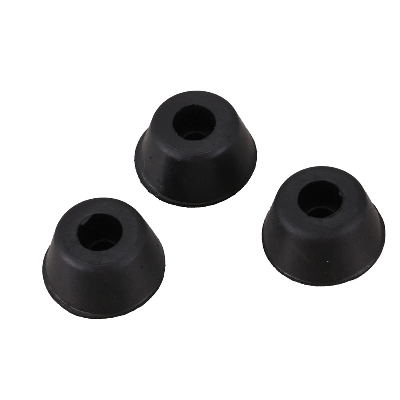 30 Pcs 21Mm X 10Mm Conical Recessed Rubber Feet Bumpers Pads Black