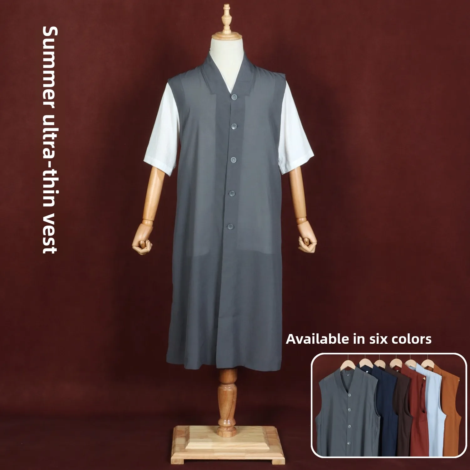 ultra-thin-sleeveless-monastic-garb-for-men-and-women-anti-wrinkle-long-vest-collarless-casual-summer-clothing-ethnic-style