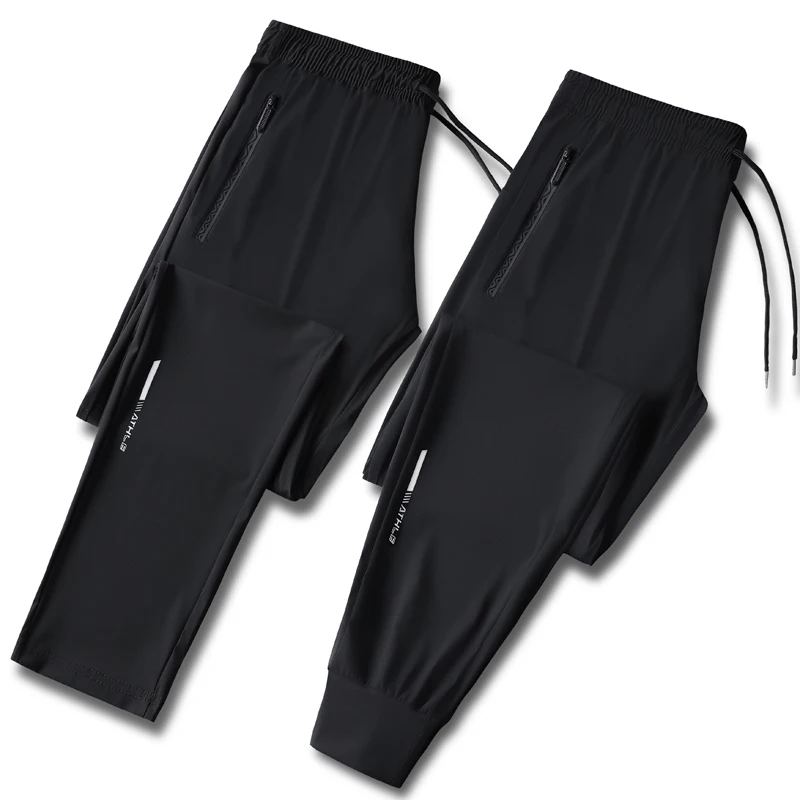 

Men's cool quick drying breathable waist drawstring jogging pants fashionable high elasticity sports pants suitable for fitness