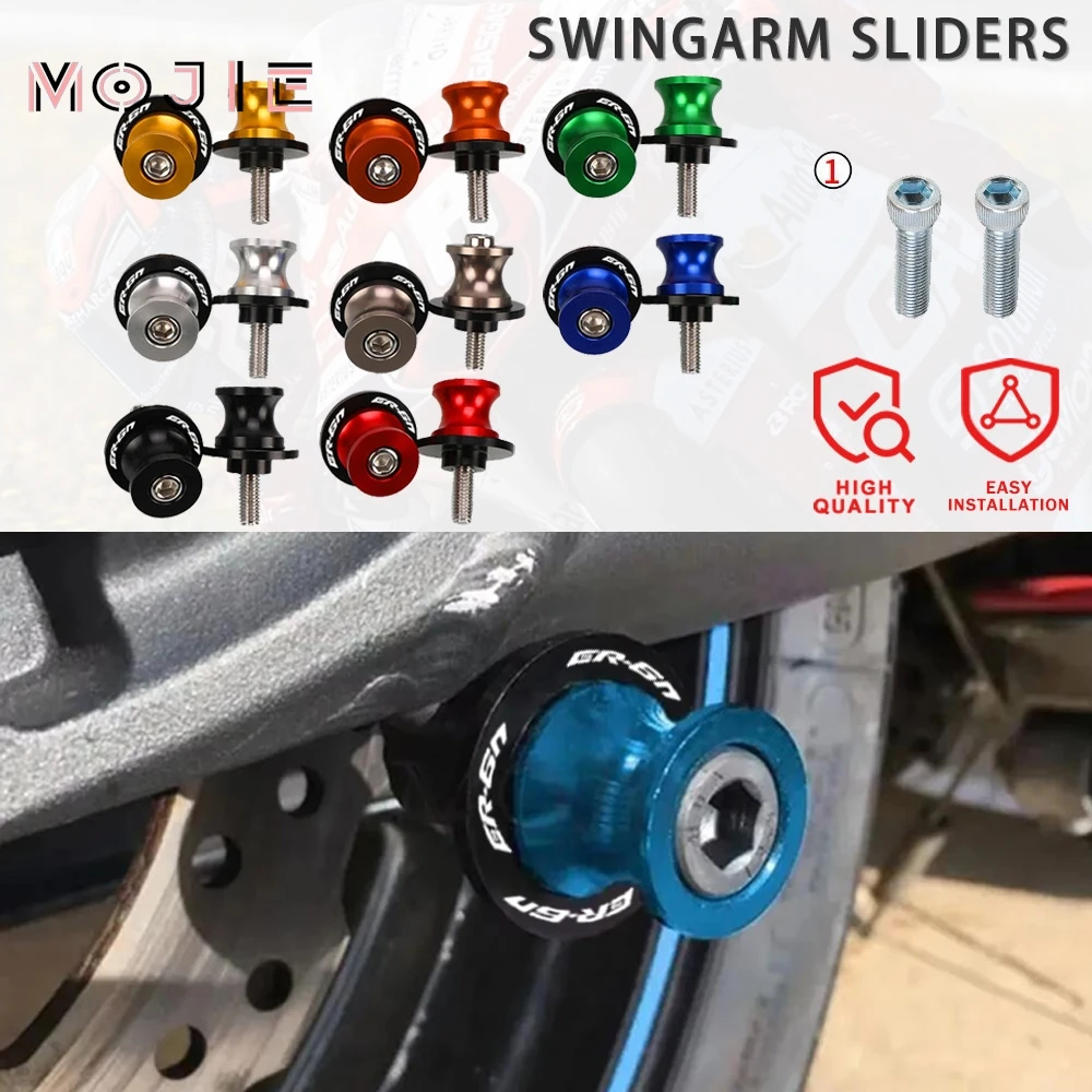 

Motorcycle Accessories For KAWASAKI ER6N ER-6N 2005 2006 2007 2008 NINJA 650R 10mm Swingarm Sliders Spools Screw Motorbike Parts