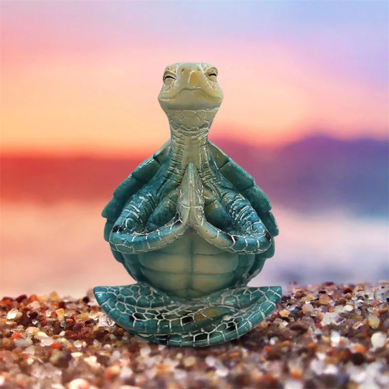 Mini Sea Turtle Figurine Statue Decoration For Buddha Zen Garden Statue Ornament