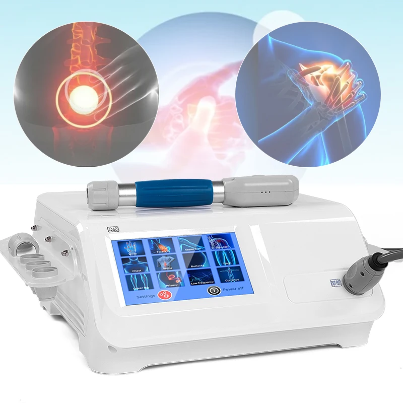 ESWT الفئة الأولى الهوائية آلة العلاج الطبيعي بالمستخدمين شعاعي صدمة لتخفيف الآلام لإصابات المفاصل ضعف الانتصاب