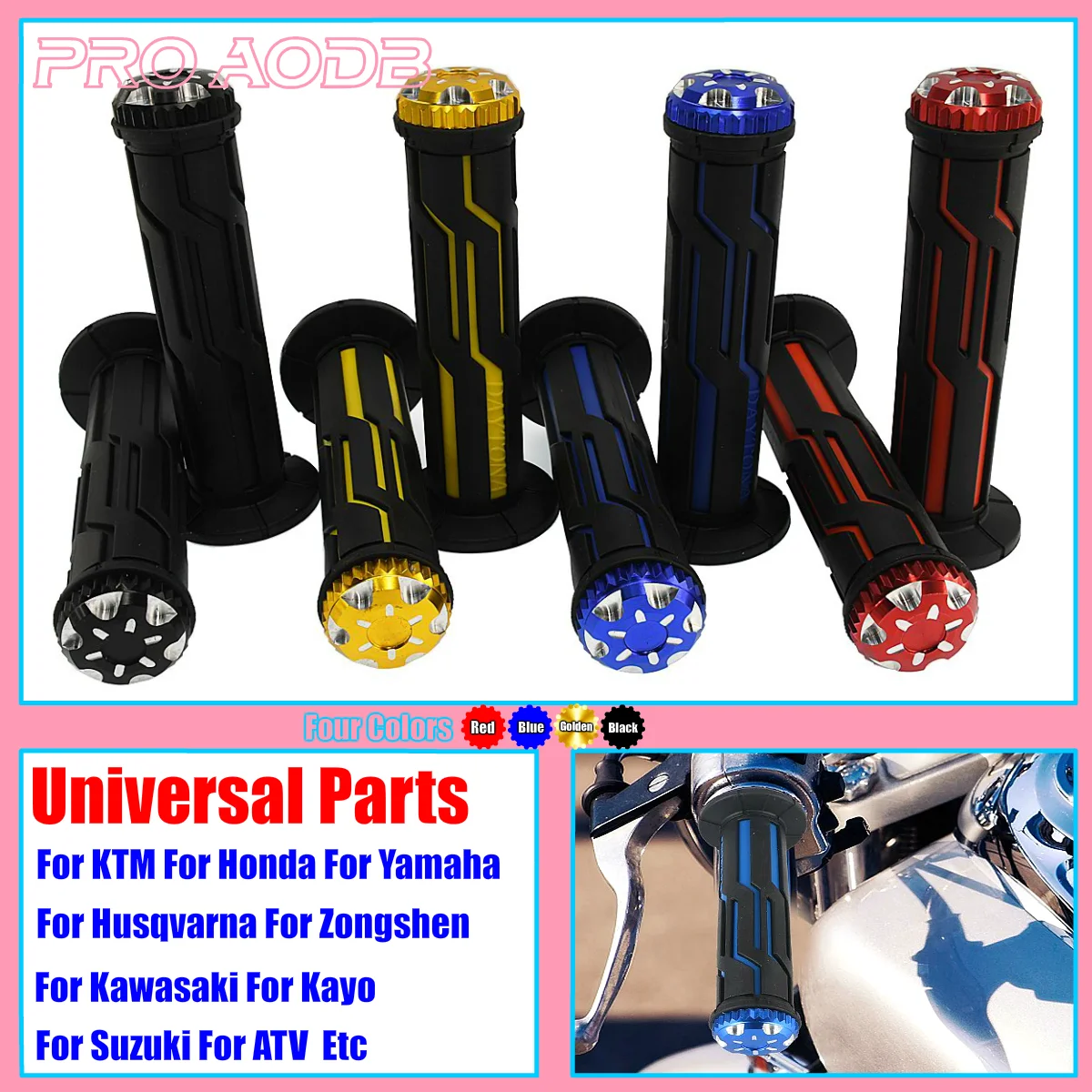 

Motorcycle AntiSlip grips Handlebar Grips Bicycle Rubber Handlebar Grips 22mm24mm Universal For Honda KTM Yamaha Kasawaki Suzuki