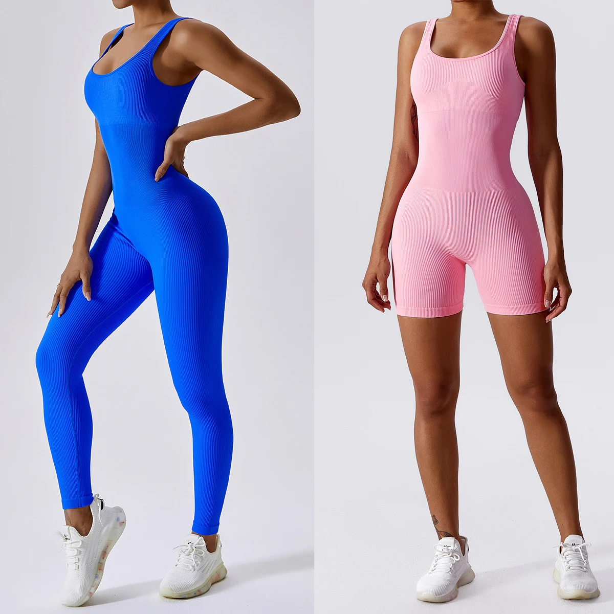 

Ribbed One Piece Jumpsuit Bodysuit 2024 Ensemble Female Yoga Sets Seamless Women Gym Clothes Workout Fitness Sportswear Romper