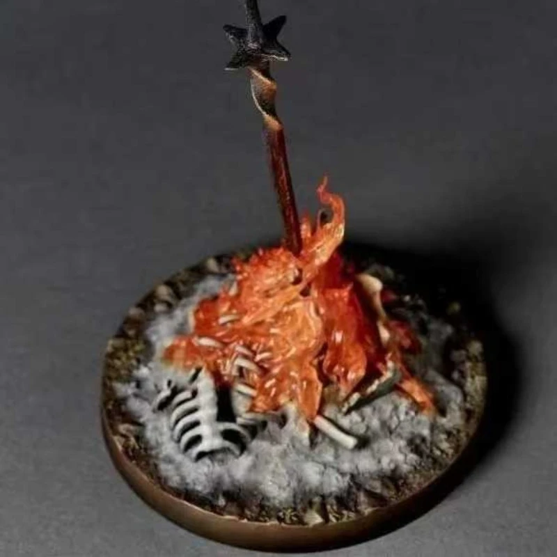 22CM Dark Souls Action Figure Fire Glowing Sword LED ILLUMINATION Collection Model Toy
