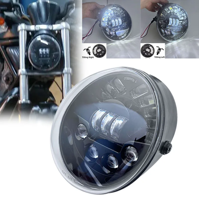 

LED Front Headlight HI/Low Beam Motorcycle Headlamp for V Rod VRSCF VRSC VRSCR 2002-2017 60W Vrod