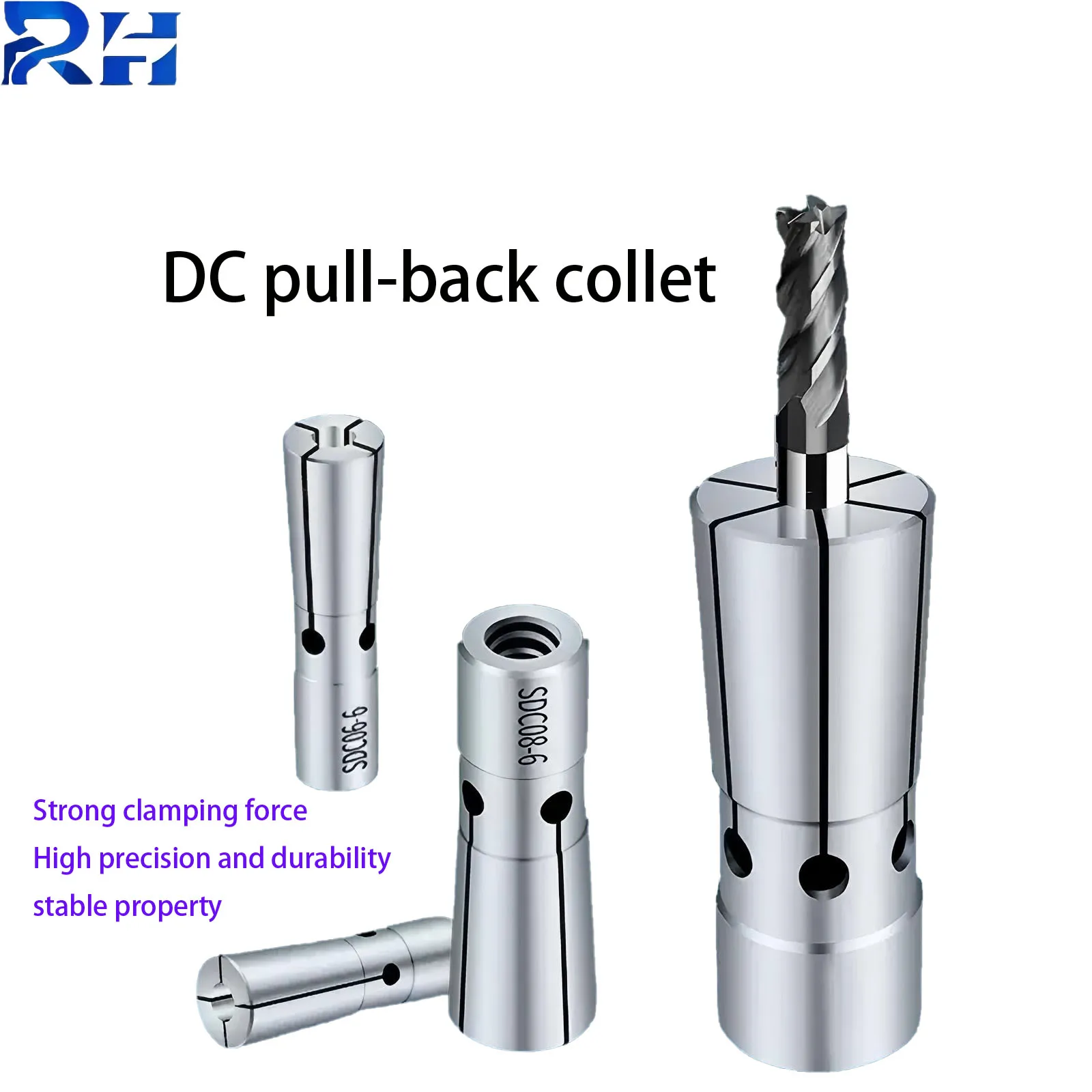 High-Precision Back-Pull Collet DC04 Spring Chuck SDC6 DC8 DC12 CNC Elastic Shank Collet Chuck Sleeve