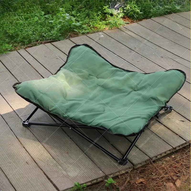 Cama plegable para acampar al aire libre para mascotas, cómodas almohadillas desmontables, impermeable, resistente a mordeduras, perrera portátil para gatos y perros