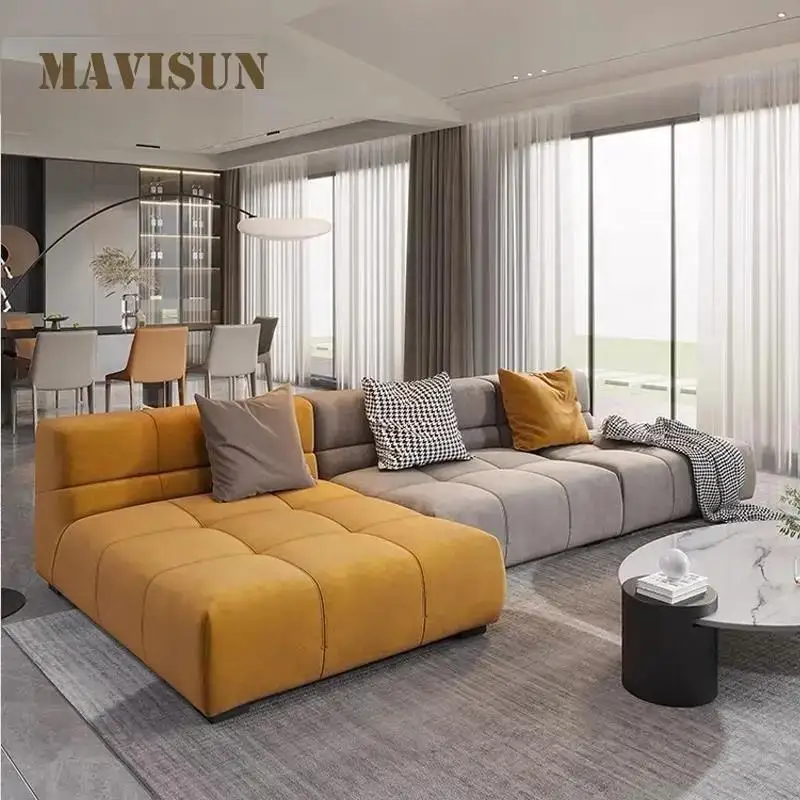 Creative Living Room Sofas Combination Customized Color Small Apartment Home Furniture High Quality Minimalist 3 Seater Couch