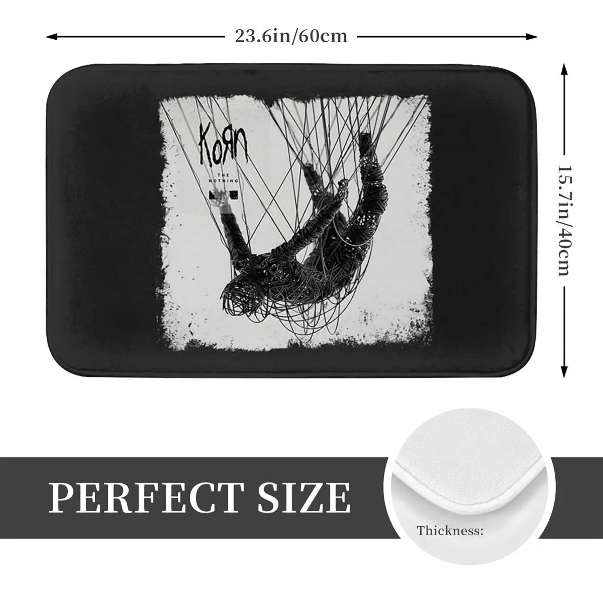 Korn Music Concert Rock Band World Tour Doormat Antiwear Carpet Rug Kitchen Entrance Home Floor Mat for Bedroom Footpad Mats