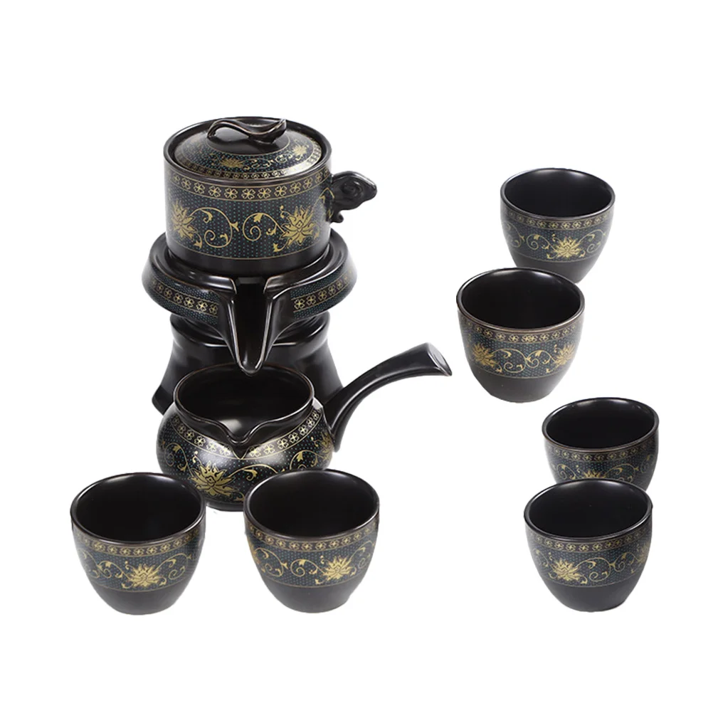 

1 комплект, керамический чайный сервиз, термостойкий чайник, набор, полуавтоматический, с защитой от ожогов, для офиса, дома, для пивоварения, вкладыш, цветение, чайные принадлежности