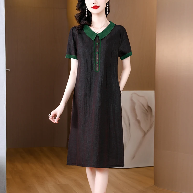 

Summer Women Black Satin Vintage Luxury Bodycon Dress 2026 Office Lady Floral Silk Midi Dress Elegant Casual Night Party Vestido
