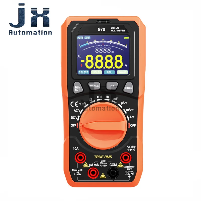 

970 Smart Rechargeable Digital Multimeter True RMS 5999 Counts 600V AC/DC Voltage Current Color LCD for Electrician Maintenance