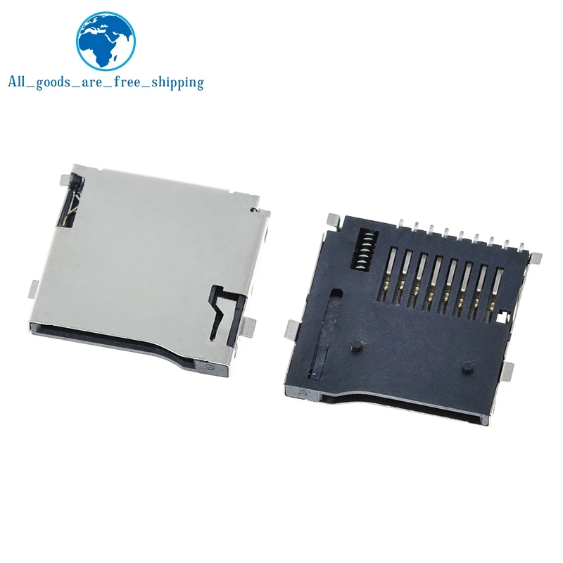 10PCS Push-Push Type TF Micro SD Card Socket Adapter Automatic PCB Connector