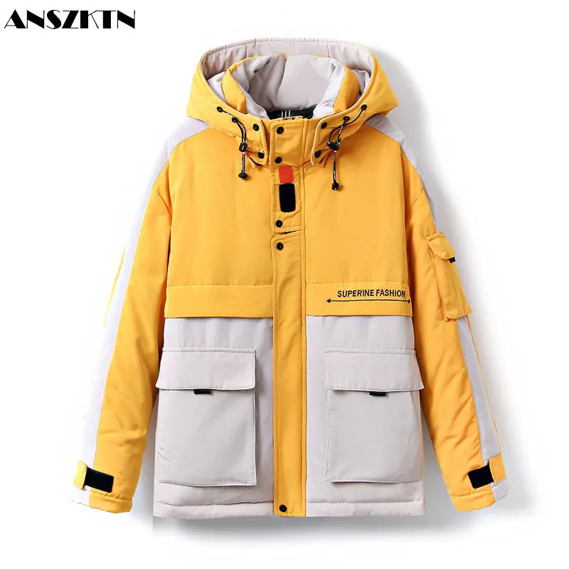 

ANSZKTN Winter couple outfit all-match loose thickening trend warm cotton-padded jacket bread men's cotton-padded jacket