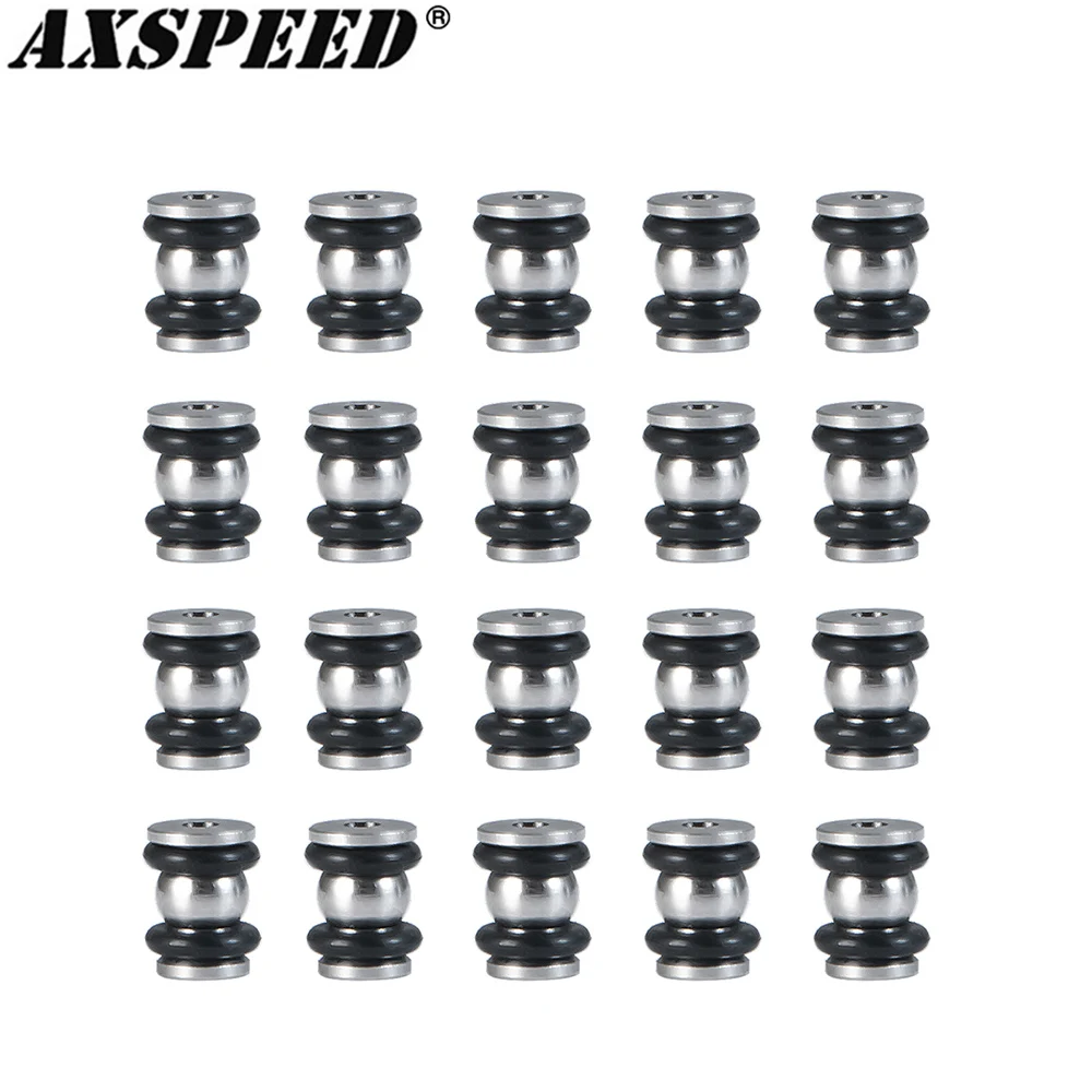 

AXSPEED 20Pcs Pull Rod Ball Joints Ball Head Holder Tie Rod Ends for 1/24 RC Crawler Car Axial SCX24 All Series Linkage Parts