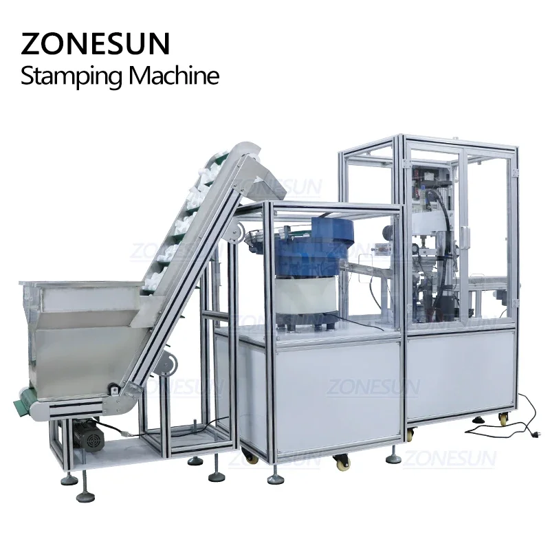 ZONESUN ZS-819-R4 Automatic Sheet Feed Heat Press Machine Bottle Cap Hot Foil Stamping Machine Manufacturer For Sale