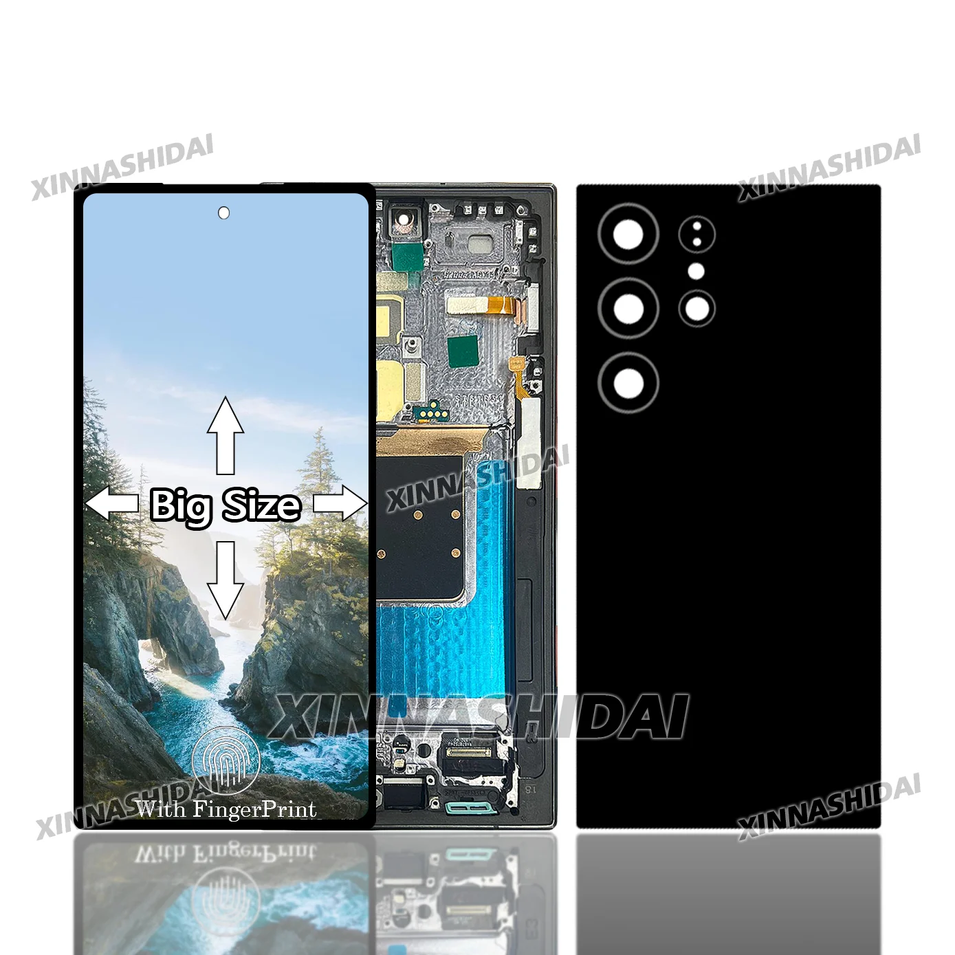 Hoogwaardig groot OLED-scherm voor Samsung Galaxy S24 Ultra LCD-display touchscreen digitizer voor S24 Ultra + frame vervanging - afbeelding 2