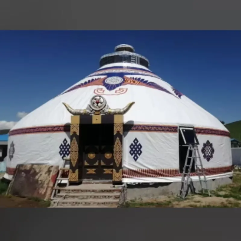 YTYIN Factory Customizable Large Luxury Mongolian Yurt Tent Double Waterproof Thickened PVC Steel Warm Windproof Rainproof For O