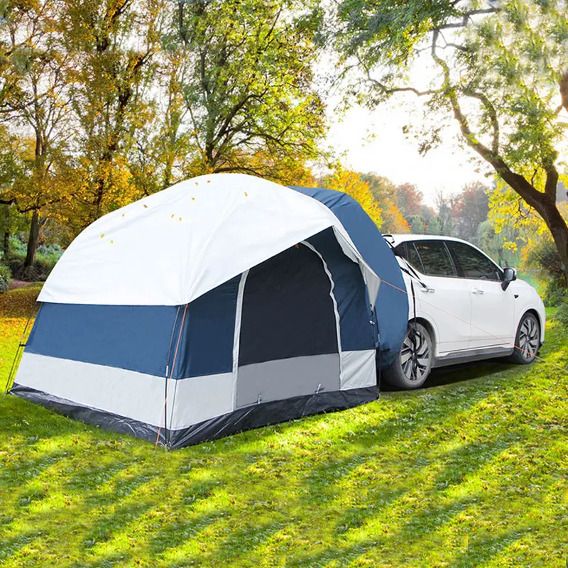 

Водонепроницаемая автомобильная палатка для кемпинга на заднюю дверь, двухслойная, большая, для семейного внедорожника, на 2-4 человека