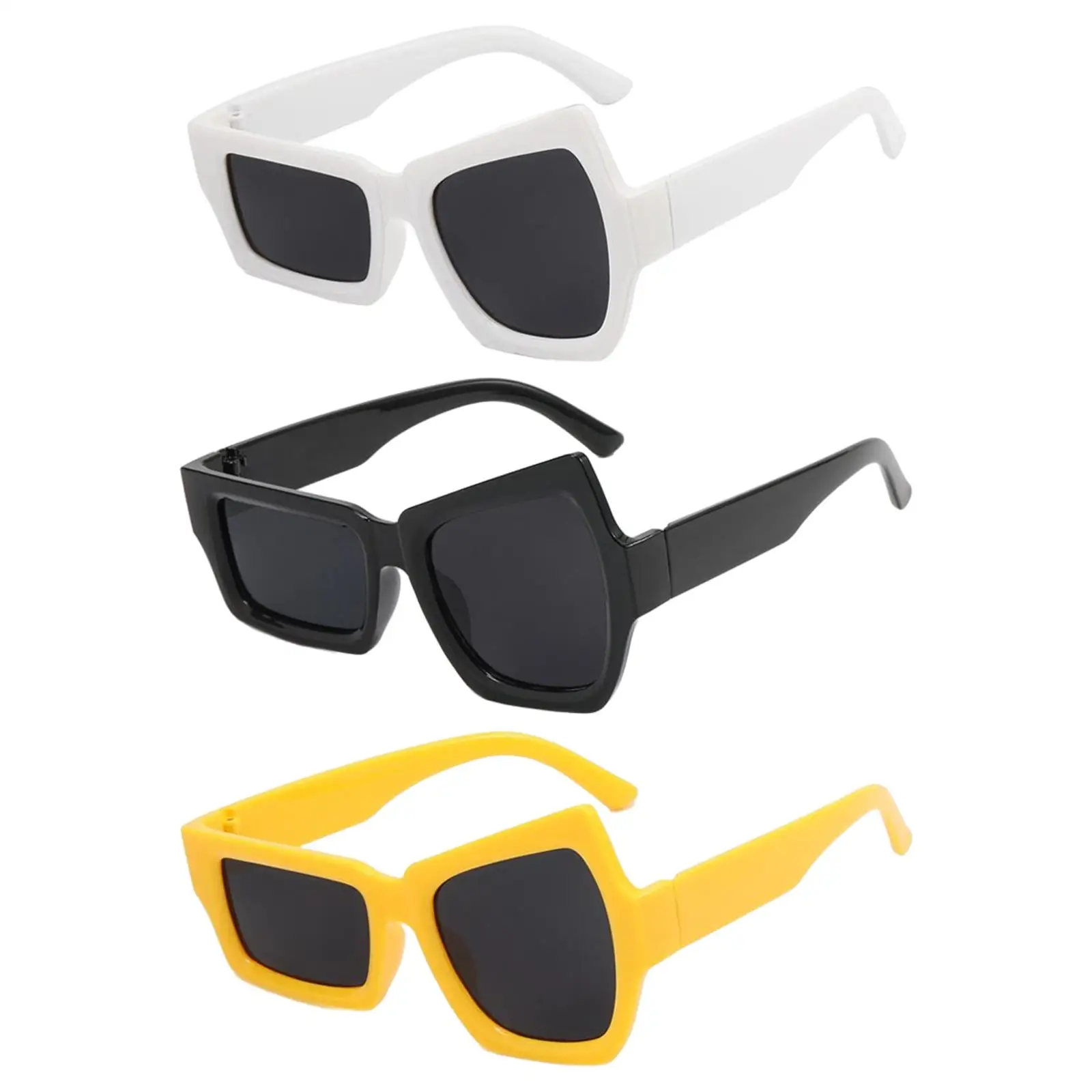 Trendy Party Sunglasses Unisex Asymmetric Resin for Party Cosplay Halloween