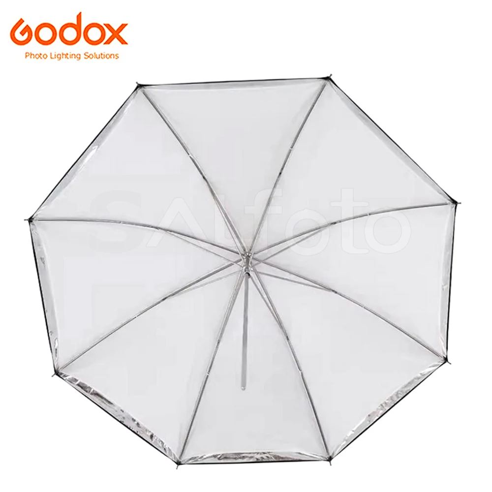 

Godox 33" / 83cm Studio 2in1 Double Layer Black Silver + White Soft Translucent Disassemble Reflector Umbrella for Flash Light