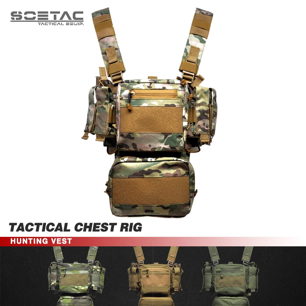 Tactical Chest Rig Molle System Magazine Pouch Hunting Vest Camo Harness Tactical Gear Waist Pack For Airsoft Vest Outdoor CS