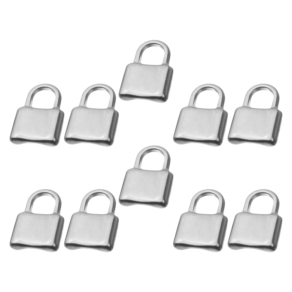 

10 Pcs Alloy Lock Shape Pendant Jewelry Charms Necklace Bracelets Keychain Accessories Silver Color Christmas Gifts DIY Supplies