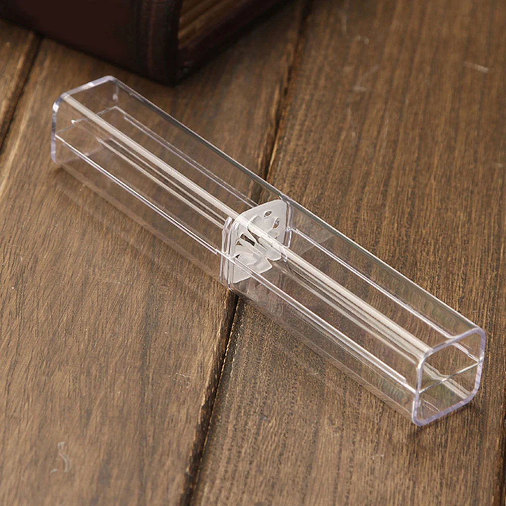 

4pcs Case Small Transparent Plastic Pen Container For Gift Packaging Storage Display Birthday Award Event Pen Gift Box Empty