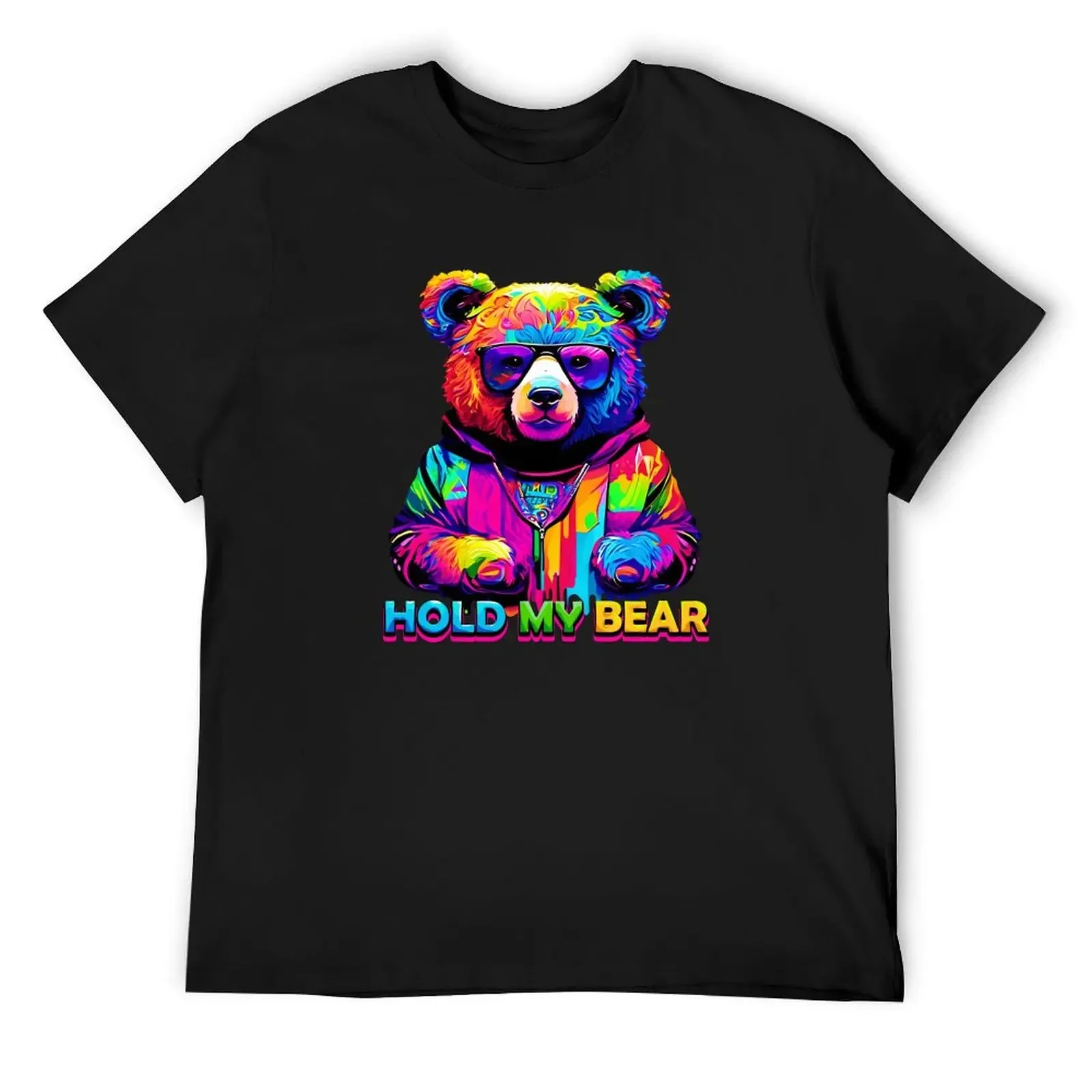 

colorful cool bear (hold my bear) T-Shirt shirts graphic tee basketball graphic tees shirts graphic tees clothing for men