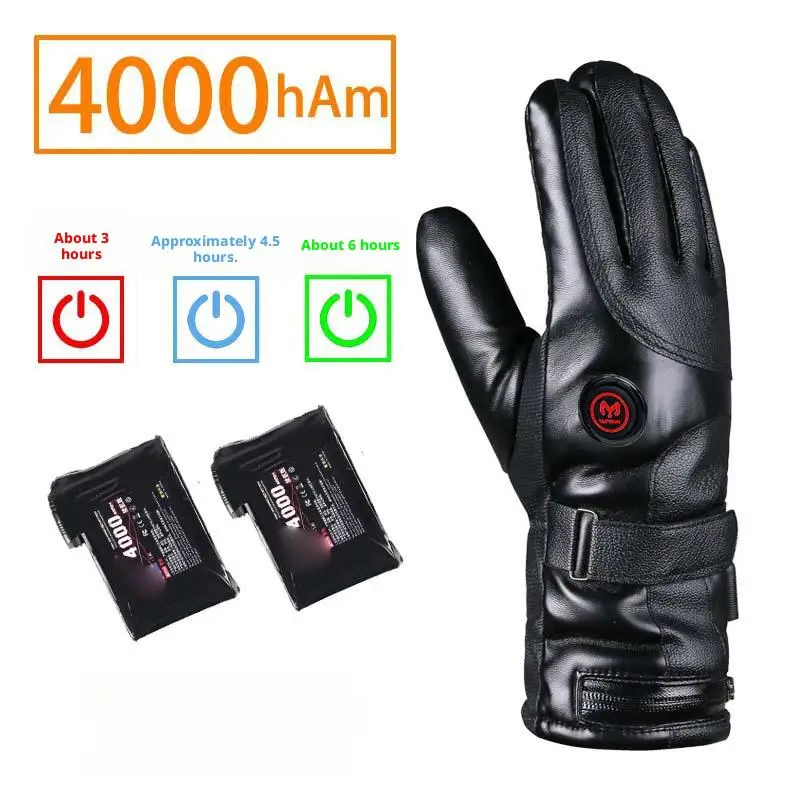 جديد قفازات ساخنة جهاز تدفئة محمول قفازات حرارية كهربائية قفازات الشتاء تزلج دراجة نارية دراجة خارجية مقاوم للماء الدراجات Snowb J2M1 #5
