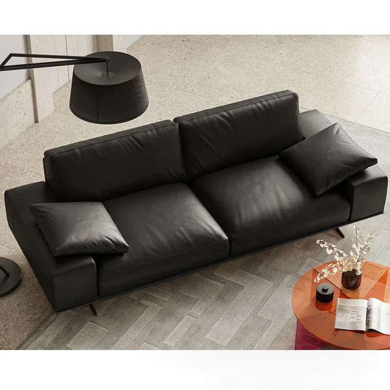 Office sofa simple modern straight row three people reception business meeting