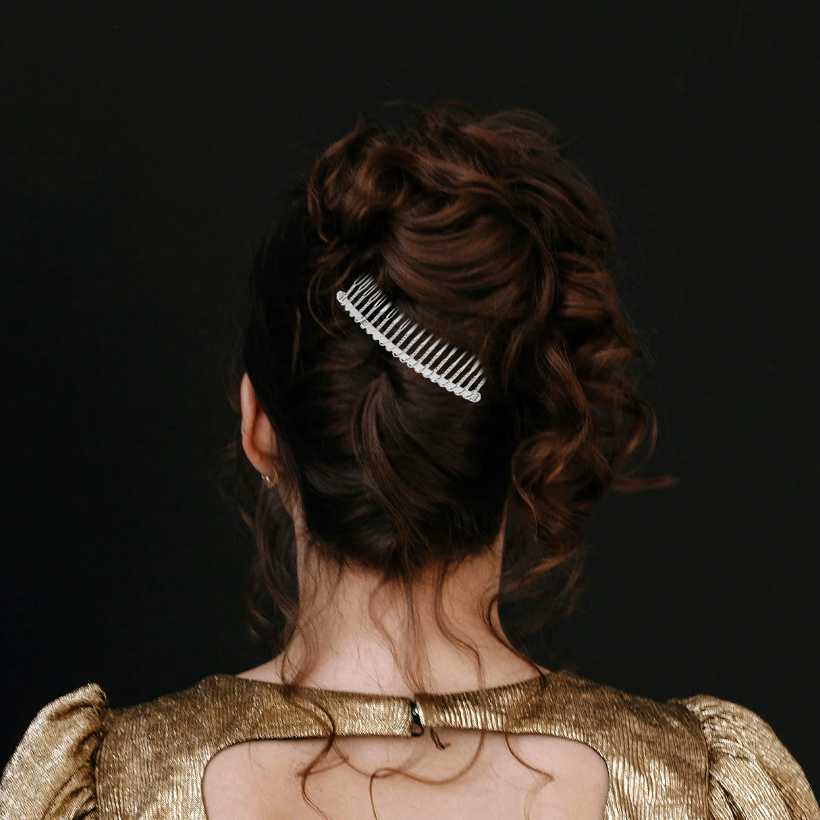 

Fancy Metal Hair Comb 7.8Cm Silver 20T Wedding Bridal Veil Clip Craft Accessory Decorative Iron Hair For Headdresses