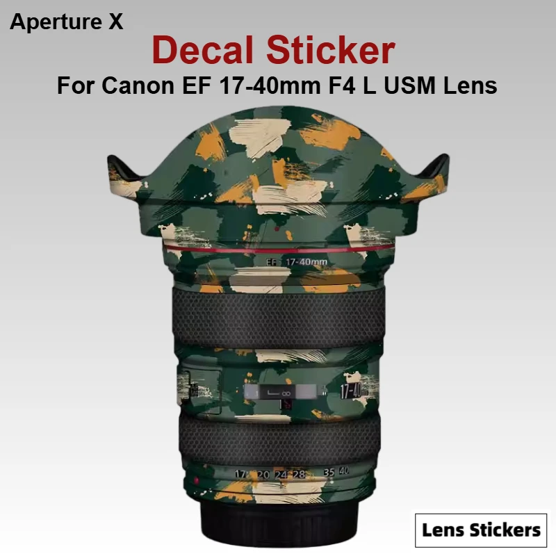 キヤノンef17-40mm-f4-l-usmレンズ用保護ステッカー、保護フィルム、傷防止プロテクターコート-ef17-40-f-4l-f4l